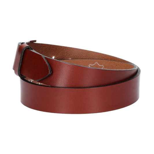 Hochwertiger Ledergürtel 35mm in Cognac mit Schließe Hochglanz - leder-accessoires.com