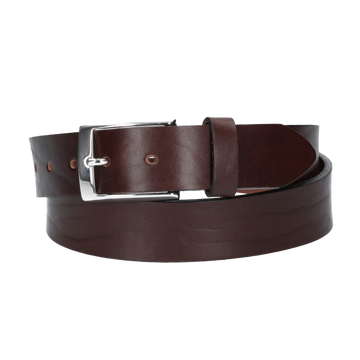 Hochwertiger Ledergürtel 35mm in Braun mit Schließe Hochglanz - leder-accessoires.com