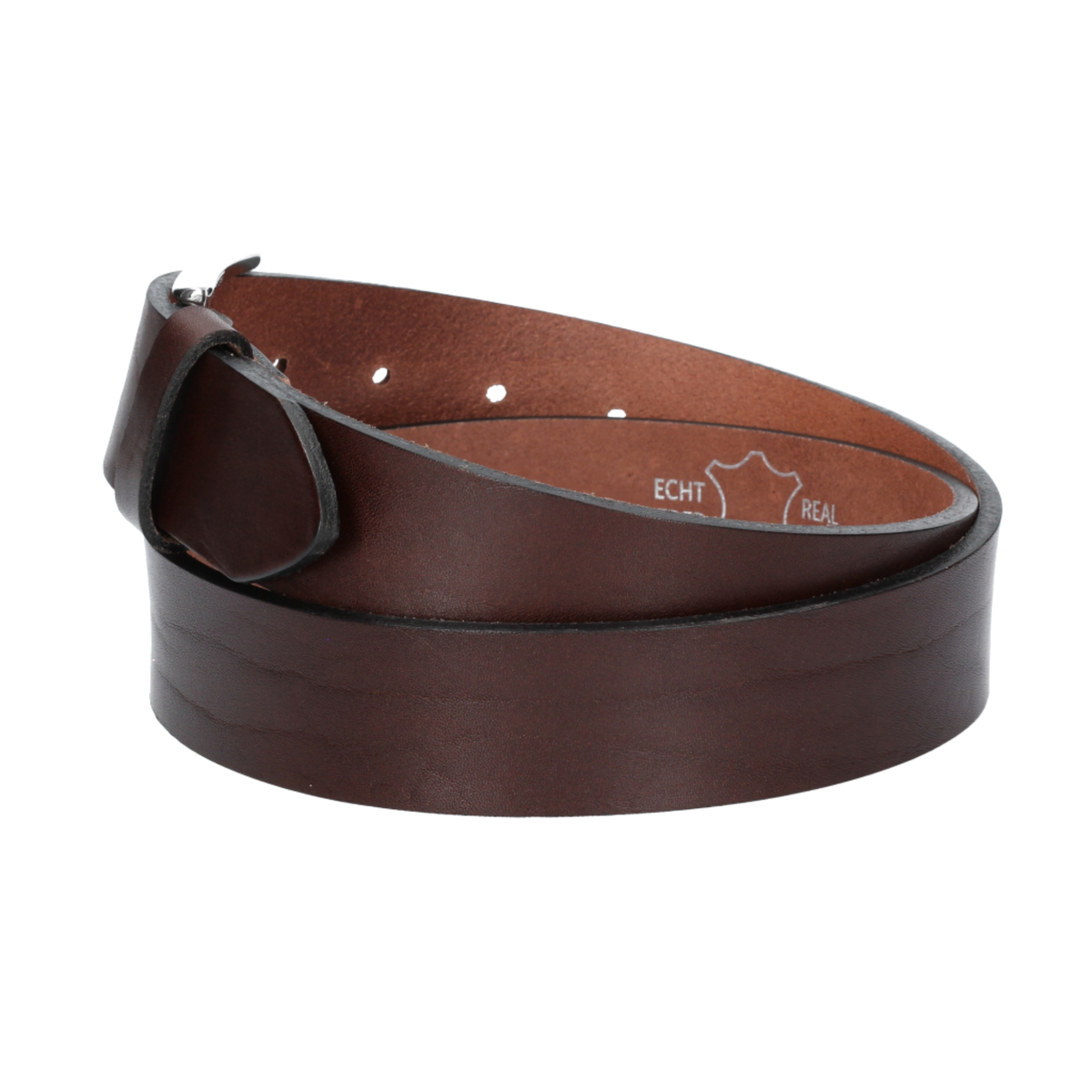 Hochwertiger Ledergürtel 35mm in Braun mit Schließe Hochglanz - leder-accessoires.com