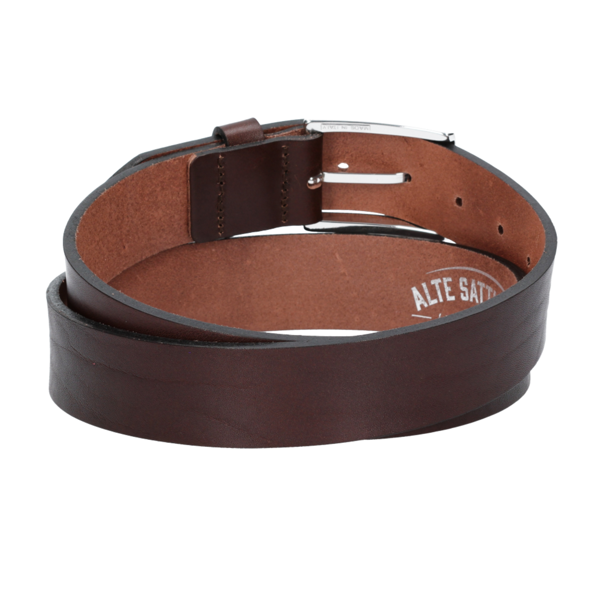 Hochwertiger Ledergürtel 35mm in Braun mit Schließe Hochglanz - leder-accessoires.com