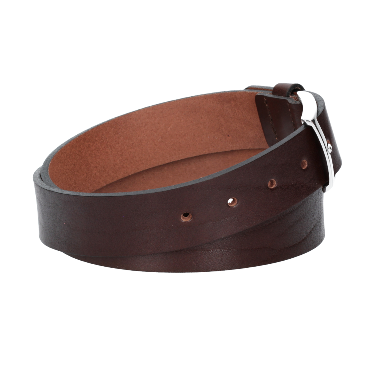 Hochwertiger Ledergürtel 35mm in Braun mit Schließe Hochglanz - leder-accessoires.com