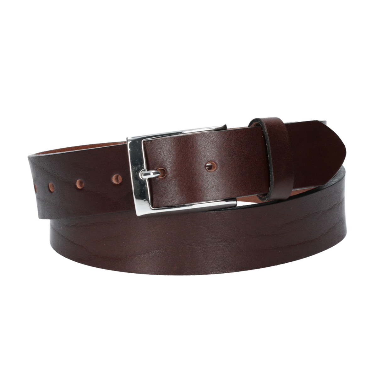 Hochwertiger Ledergürtel 35mm in Braun mit Schließe Hochglanz - leder-accessoires.com