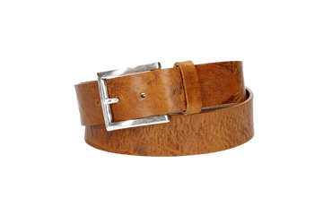 Hochwertiger Ledergürtel 40mm in Gelb|Senfgelb mit rustikaler Schließe in Silber - leder-accessoires.com