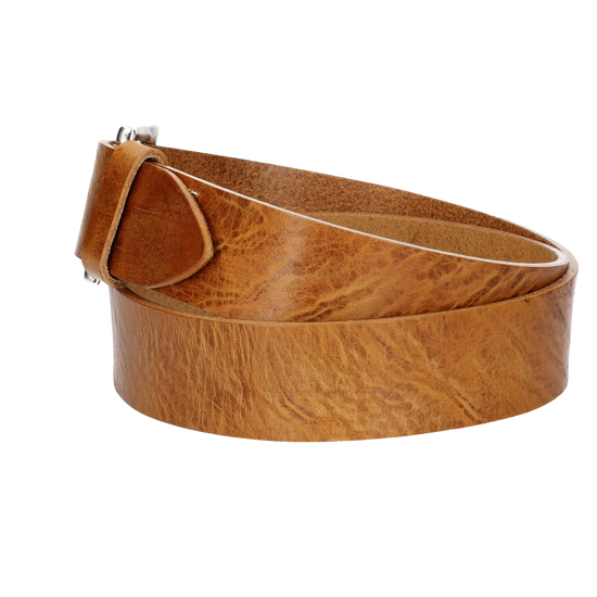 Hochwertiger Ledergürtel 40mm in Gelb|Senfgelb mit rustikaler Schließe in Silber - leder-accessoires.com