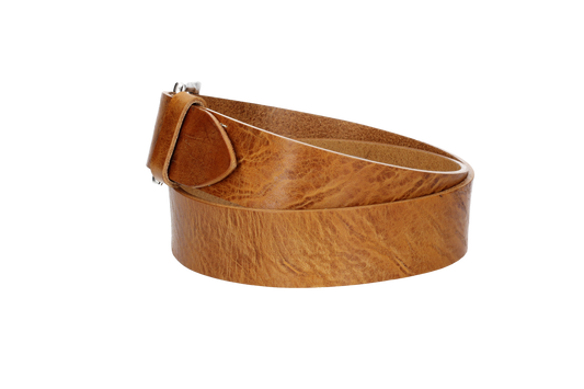 Hochwertiger Ledergürtel 40mm in Gelb|Senfgelb mit rustikaler Schließe in Silber - leder-accessoires.com