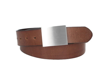 Ledergürtel Cognac 40mm mit Koppelschließe - leder-accessoires.com