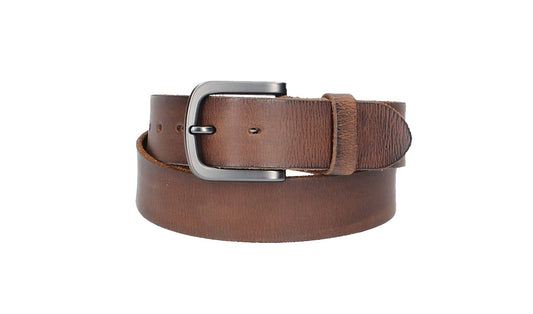 Ledergürtel Braun 40mm mit Dornschließe in Schwarz - leder-accessoires.com