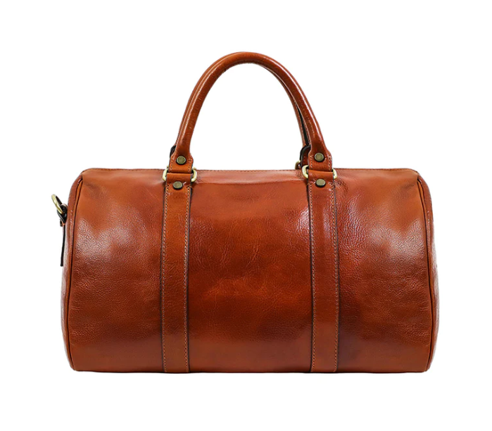 Reisetasche 53cm in Cognac aus Leder - leder-accessoires.com
