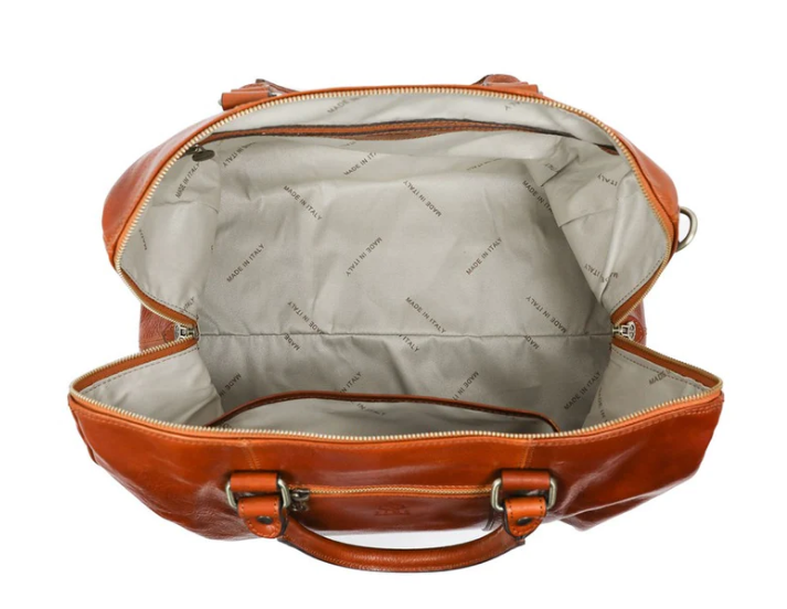 Reisetasche 53cm in Cognac aus Leder - leder-accessoires.com