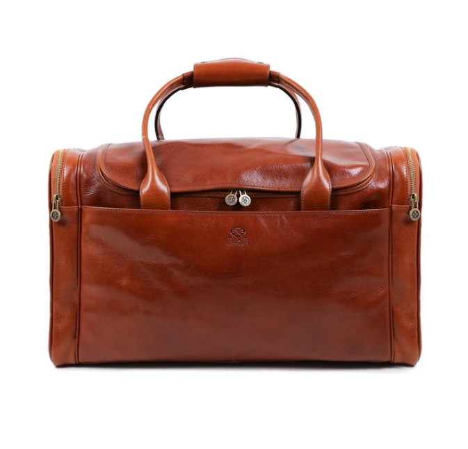 Reisetasche in Cognac aus Leder - leder-accessoires.com