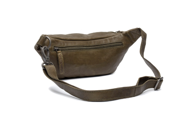 Gürteltasche|Bodybag in Grün|Olive aus Leder - leder-accessoires.com