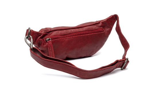 Gürteltasche|Bodybag in Rot aus Leder - leder-accessoires.com