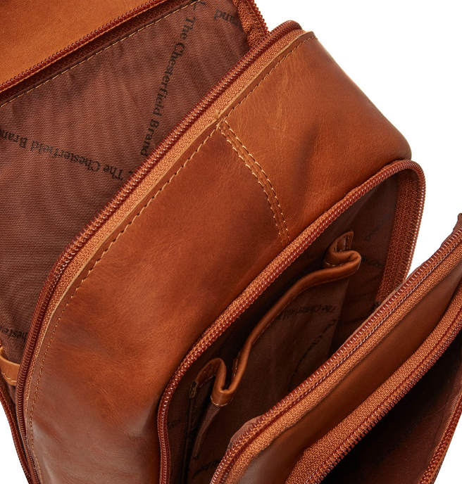 Gürteltasche|Bodybag in Cognac aus Leder - leder-accessoires.com