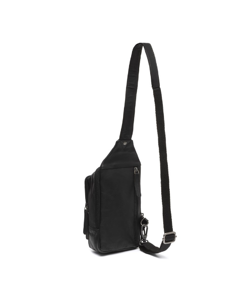 Gürteltasche|Bodybag in Schwarz aus Leder - leder-accessoires.com