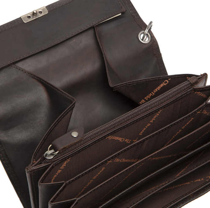 Kellnerbörse in Braun aus Leder - leder-accessoires.com