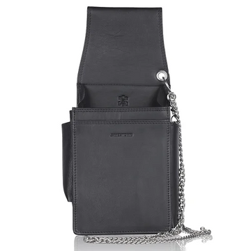 Kellnerbörse Halfter in Schwarz aus Leder - leder-accessoires.com