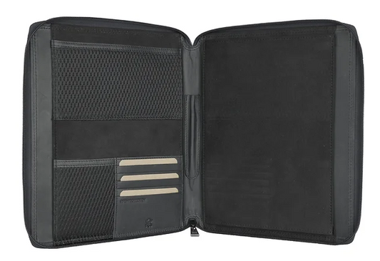 Dokumentenmappe|Organizer in Schwarz aus Leder - leder-accessoires.com