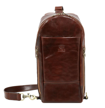 Gürteltasche|Bodybag aus Leder in Braun - leder-accessoires.com