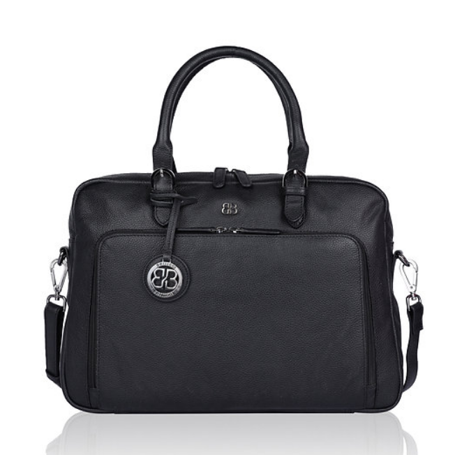 Businesstasche|Handtasche Schwarz aus Leder - leder-accessoires.com