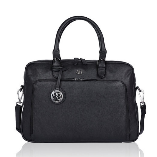 Businesstasche|Handtasche Schwarz aus Leder - leder-accessoires.com