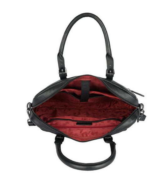 Businesstasche|Handtasche Schwarz aus Leder - leder-accessoires.com