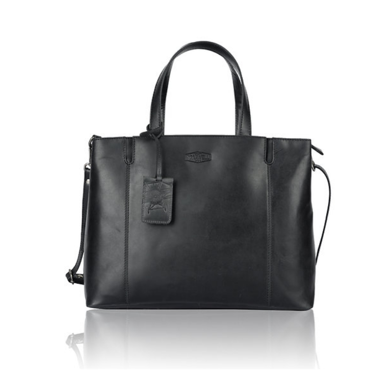 Shopper in Schwarz aus Leder - leder-accessoires.com