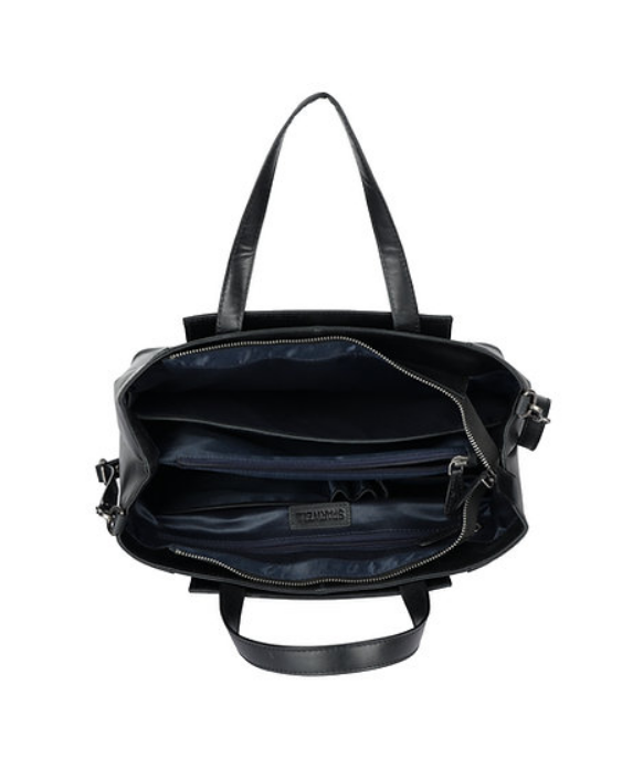 Shopper in Schwarz aus Leder - leder-accessoires.com