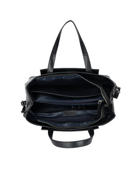 Shopper in Schwarz aus Leder - leder-accessoires.com
