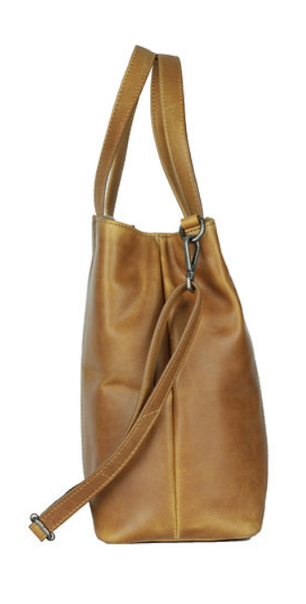 Shopper in Cognac aus Leder - leder-accessoires.com