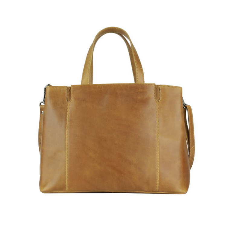 Shopper in Cognac aus Leder - leder-accessoires.com