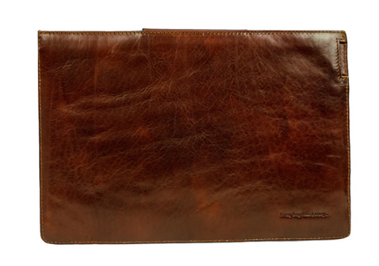 Laptophülle Braun 13 " aus glänzendem Leder - leder-accessoires.com