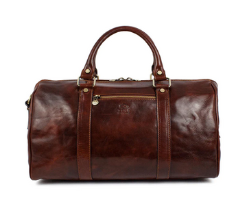 Reisetasche 53cm in Braun aus Leder - leder-accessoires.com