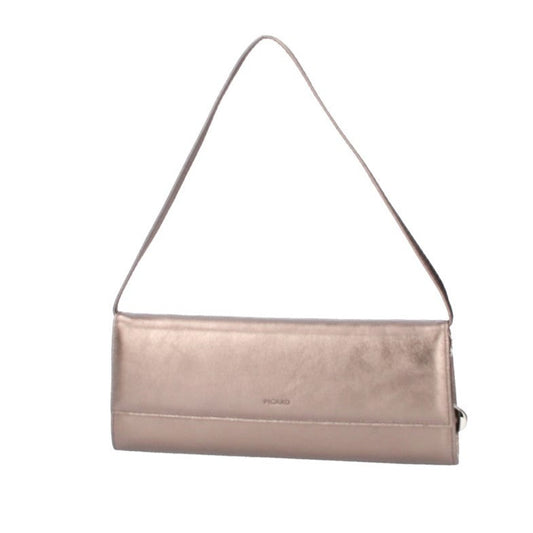 Clutch mit Überschlag in Altsilber aus Leder - leder-accessoires.com