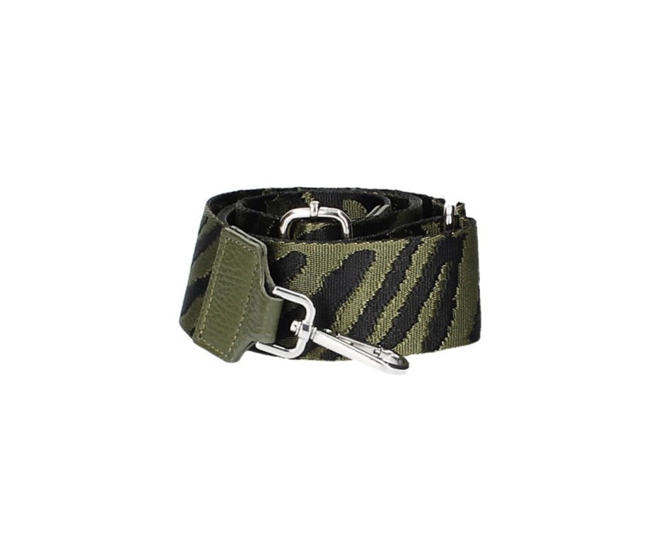 Taschenriemen | Wechselriemen "Zebralook "in Oliv - leder-accessoires.com