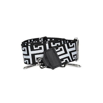 Taschenriemen | Wechselriemen mit Karabiner in Schwarz|Silber - leder-accessoires.com