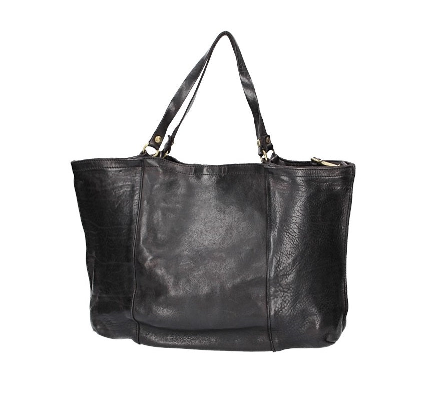 Shopper in Schwarz aus Leder - leder-accessoires.com
