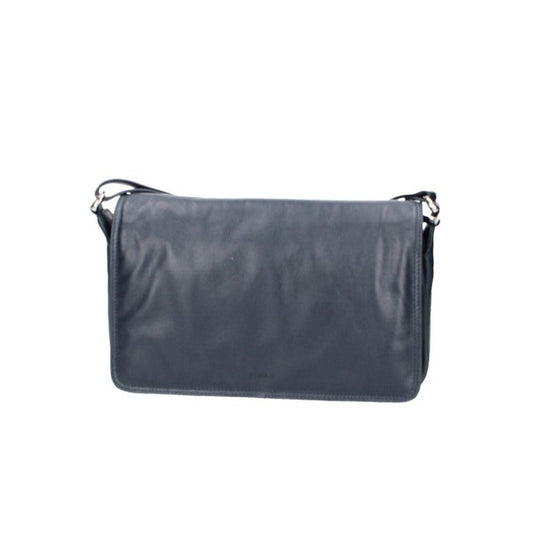 Umhängetasche mit langem Überschlag in Blau|Marine aus Leder - leder-accessoires.com
