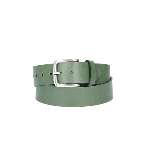 Ledergürtel Kids 30mm in Grün mit Dornschließe in Silber - leder-accessoires.com
