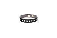 Armband Schwarz|Fell mit Sternen aus Leder - leder-accessoires.com