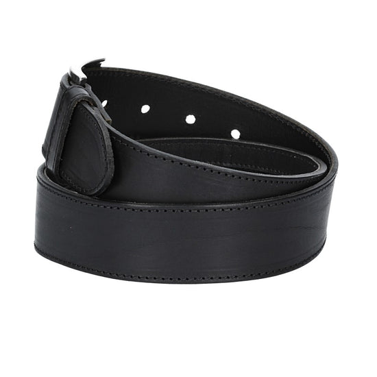 Safegürtel 40mm in Schwarz mit Reißverschluss und Dornschließe - leder-accessoires.com