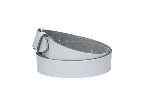 Ledergürtel Kids 25mm in Weiss mit Schließe in Silber - leder-accessoires.com