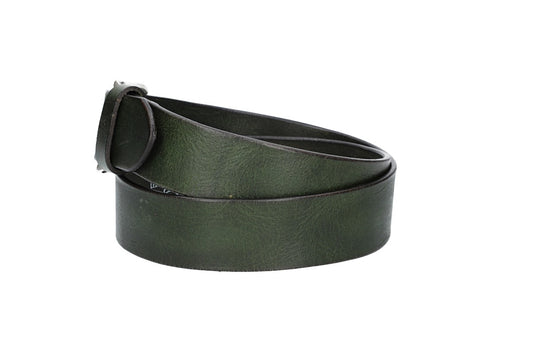 Ledergürtel Grün 40mm mit Dornschließe in Silber - leder-accessoires.com