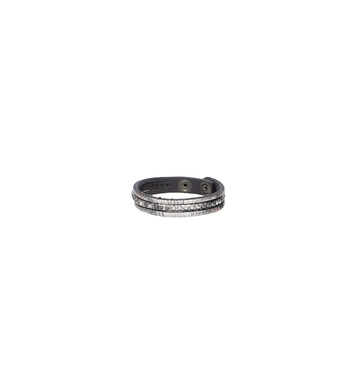 Armband Silber mit runden Nieten aus Leder - leder-accessoires.com
