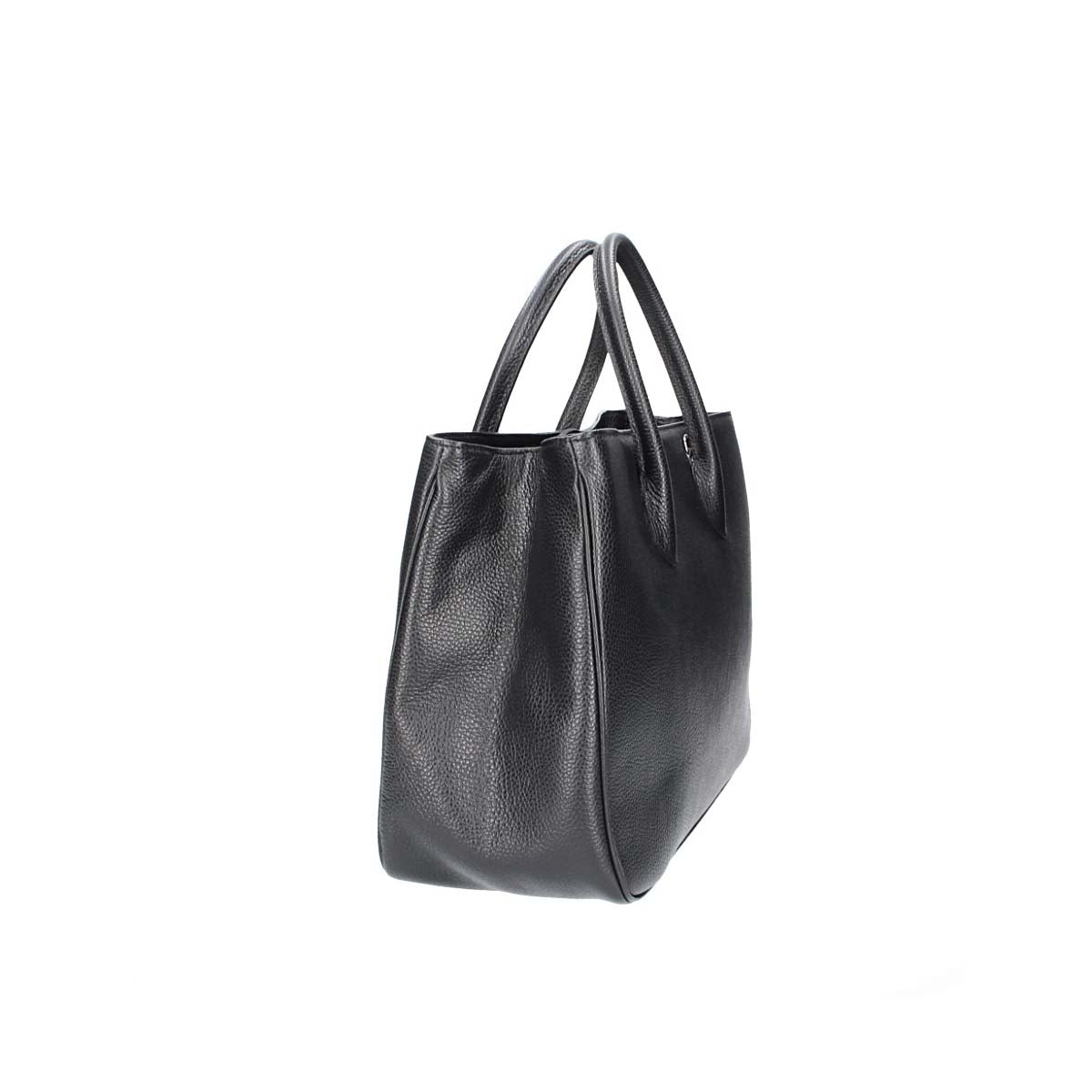 Kurzgrifftasche in Schwarz aus Leder - leder-accessoires.com