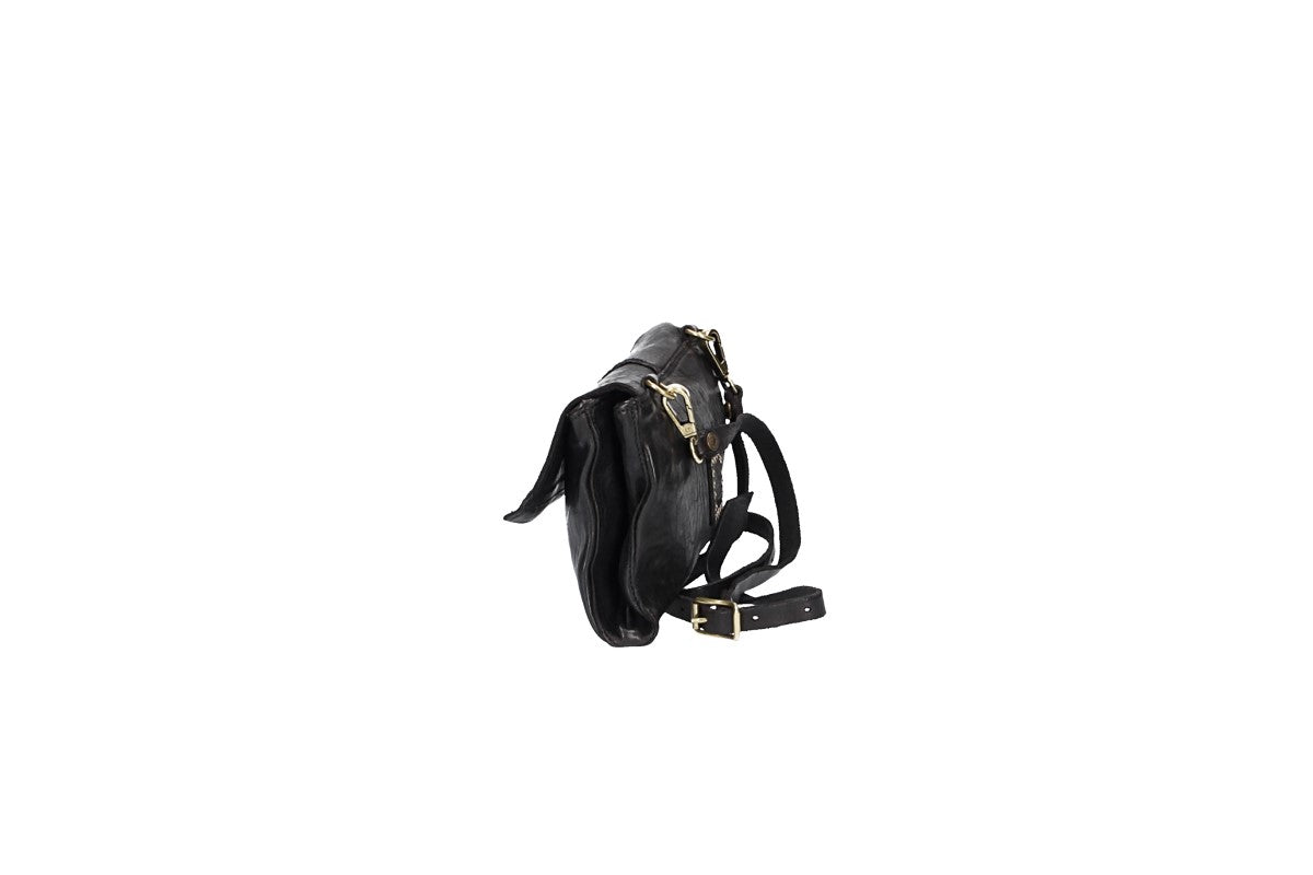 Umhängetasche klein aus Leder in Schwarz - leder-accessoires.com