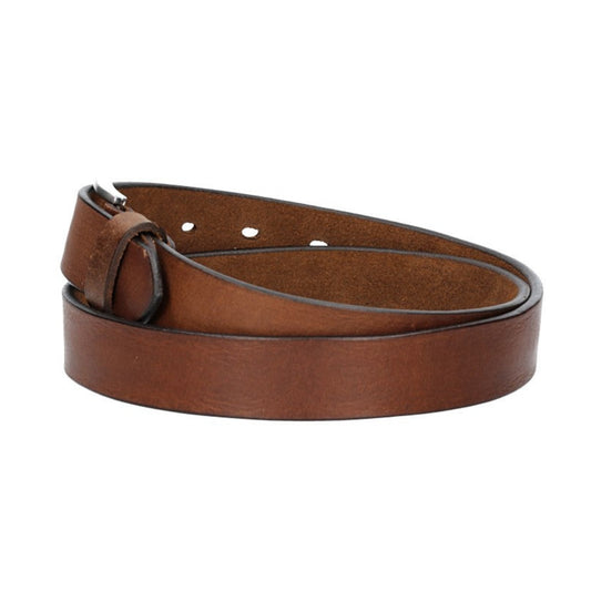 Ledergürtel 30mm in Cognac mit Schließe in Silber - leder-accessoires.com