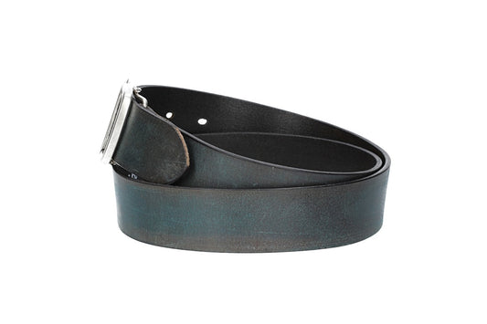 Ledergürtel in Blau | Marine 40mm mit Schmuckschließe Koppel - leder-accessoires.com