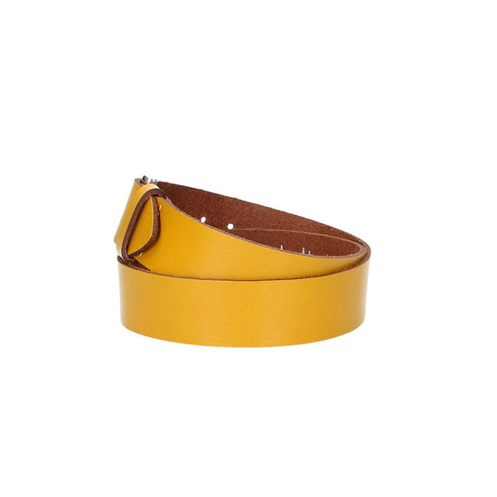 Ledergürtel Kids 30mm in Ocker|Senfgelb mit Dornschließe in Silber - leder-accessoires.com
