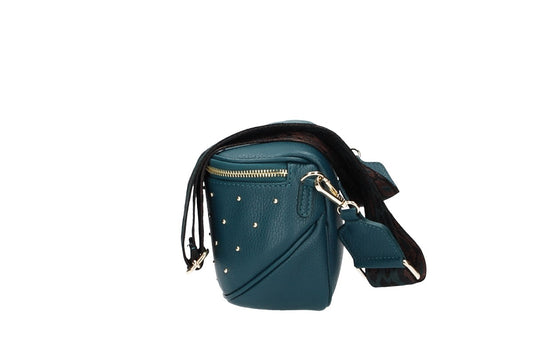 Gürteltasche Alena aus Leder in Petrol - leder-accessoires.com