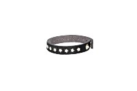 Armband Schwarz|Fell mit Sternen aus Leder - leder-accessoires.com